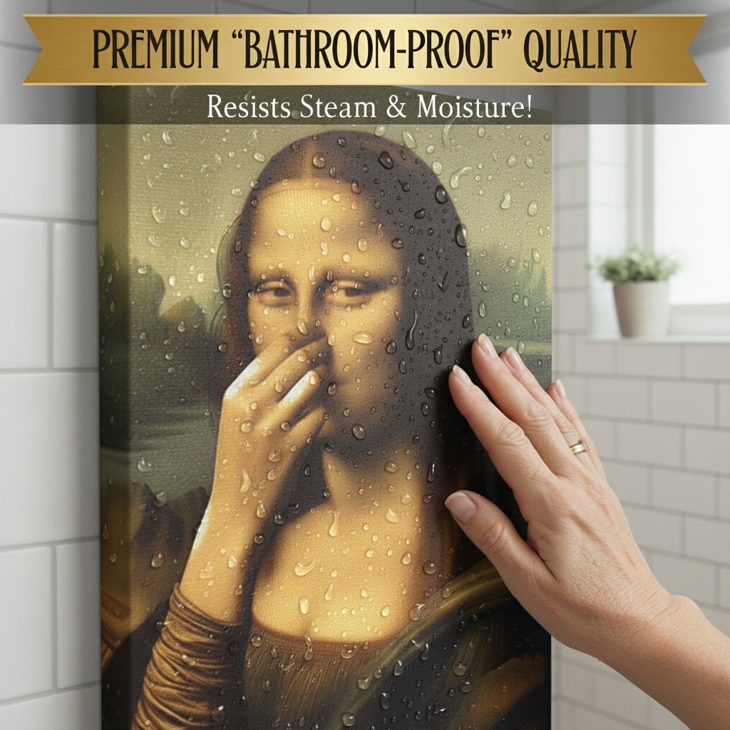 SmirkLisa – Humorvoller Wandkunstdruck der Mona Lisa