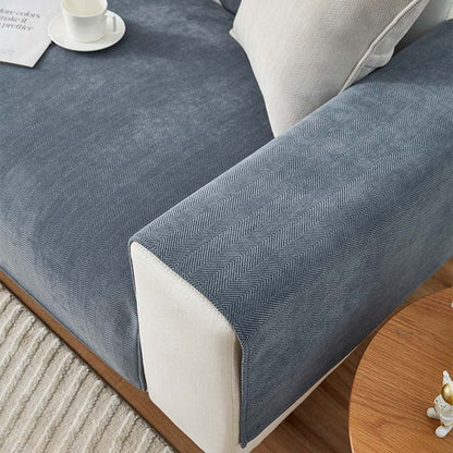 AestheticCover™ | Sofabezug aus Chenille-Stoff mit Fischgrätenmuster