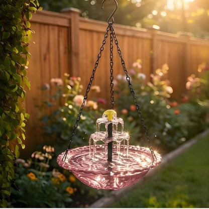 Bower™ – Solar-Kaskaden Vogelbad mit Hängebrunnen – 50% Rabatt