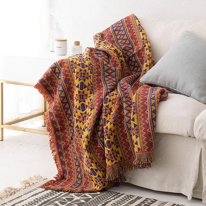 BohoNest™ | Wendbare Bohemian-Wurfdecke mit Quasten