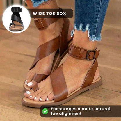 Orthopädische Wildleder-Sandalen im Gladiator-Look – eleganter Komfort und sicherer Halt bei jedem Schritt