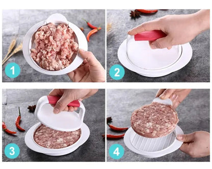 GrillMaster™ PattyPress - Perfekt geformte, gleichmäßig gegarte Burger-Patties jedes Mal