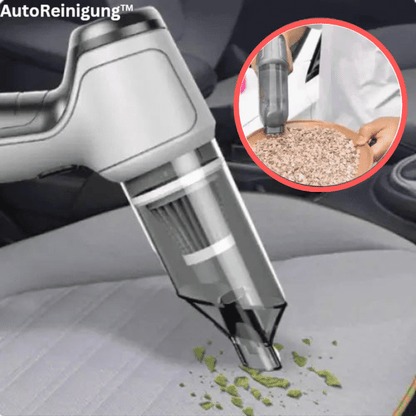 Kabelloser Mini-Handstaubsauger 120W | 12.000 Pa Saugleistung, leise | 3-in-1 Zubehör für Auto, Zuhause & PC | USB-Ladung