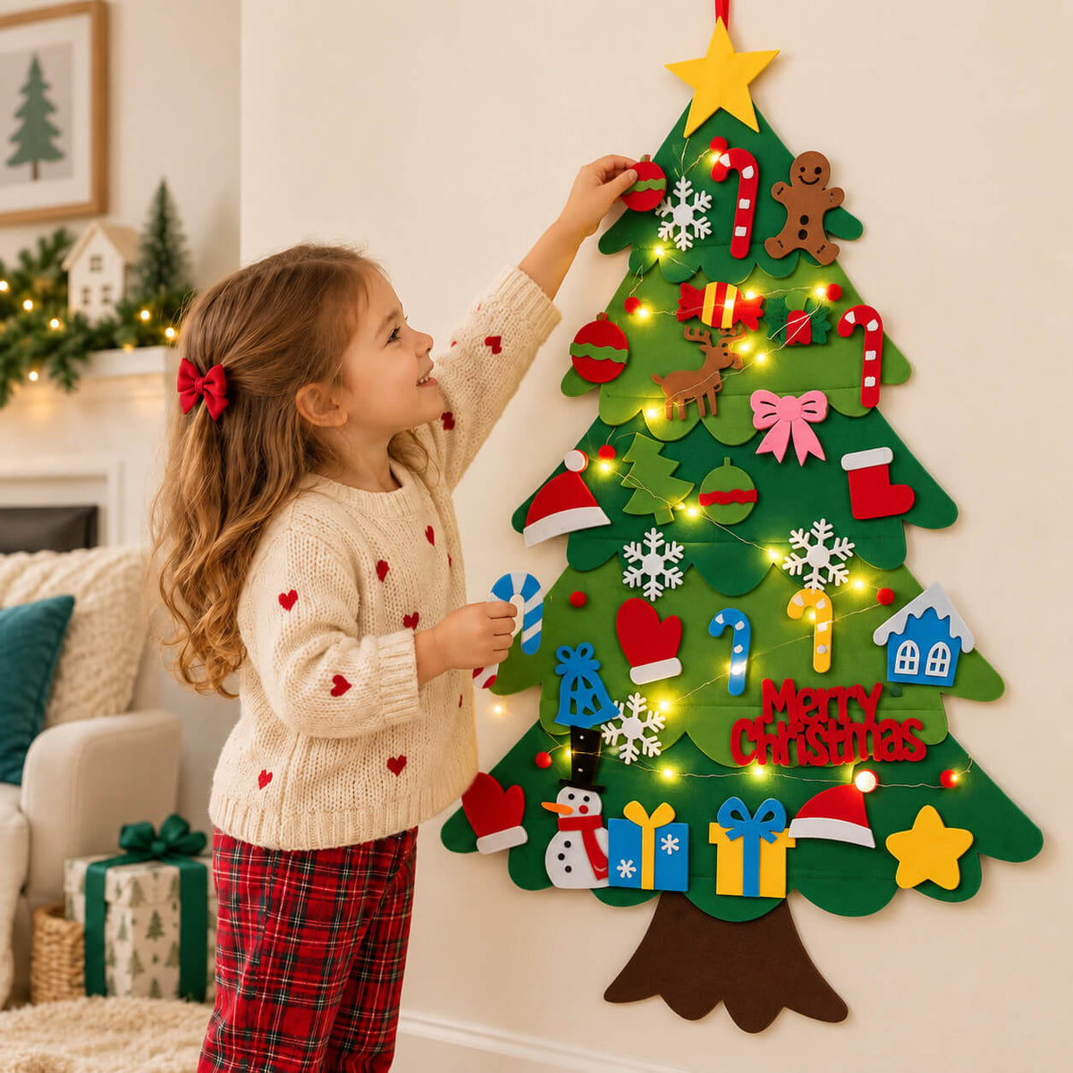 The Wonder Tree™ – Filz-Weihnachtsbaum für Kinder zum Schmücken & Spielen