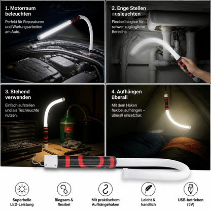 FlexBeam Pro – biegbare LED‑Arbeitsleuchte