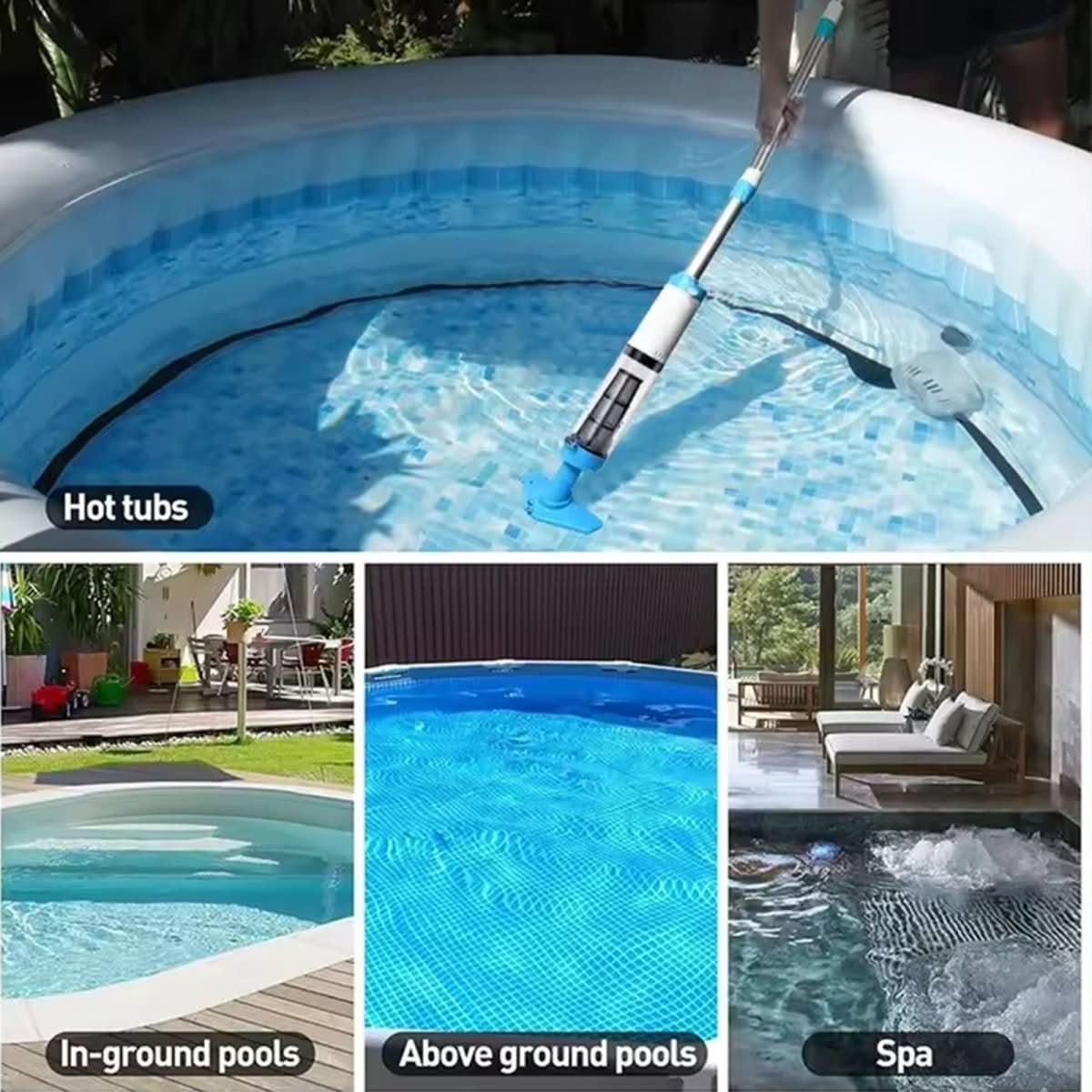 PoolMate™ | Akku Poolreiniger – kabellos, teleskopisch & leistungsstark