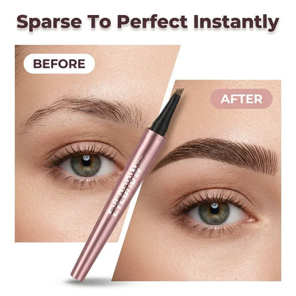 BrowStroke™ | Wasserfester Augenbrauenstift mit 4-Zinken-Spitze