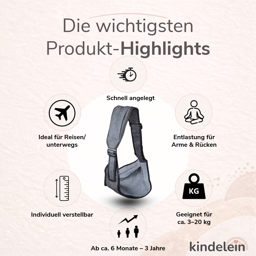 Hüfttrage „kindelein“ - Ergonomische Kindertrage