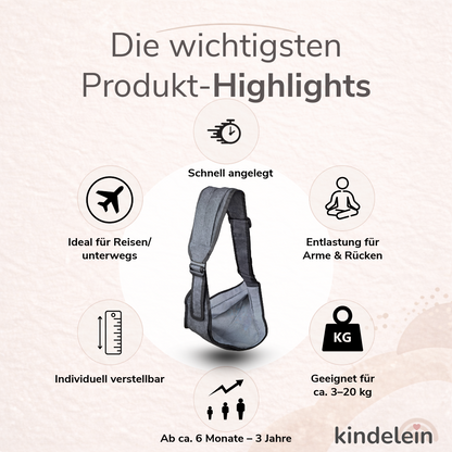 Hüfttrage „kindelein“ - Ergonomische Kindertrage