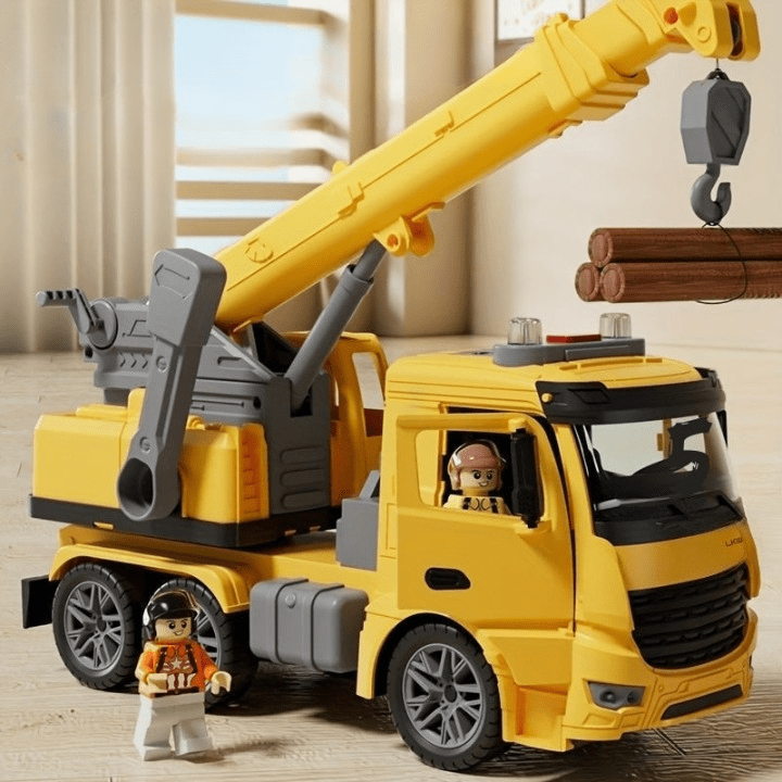 BuildPlay™ | Realistischer Spielzeug-Kranwagen mit Licht und Sound für kreativen Bauspaß und fantasievolles Spielen
