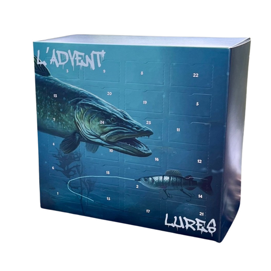 Angler Adventskalender mit 24 Premium-Ködern | Sofort einsatzbereit inkl. Haken | Für Süß- & Salzwasser, Geschenk für Angler