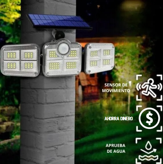 Solar LED Strahler mit Bewegungsmelder |200W Leistung | Wetterfest
