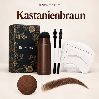 Browmere™ | Wasserfestes Augenbrauen-Stempel- & Schablonen-Set für sofort volle, perfekt geformte Augenbrauen | 1+1 GRATIS