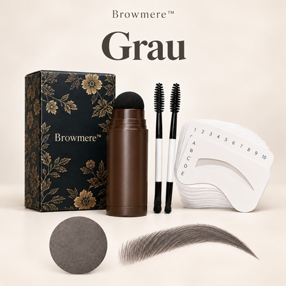 Browmere™ | Wasserfestes Augenbrauen-Stempel- & Schablonen-Set für sofort volle, perfekt geformte Augenbrauen | 1+1 GRATIS