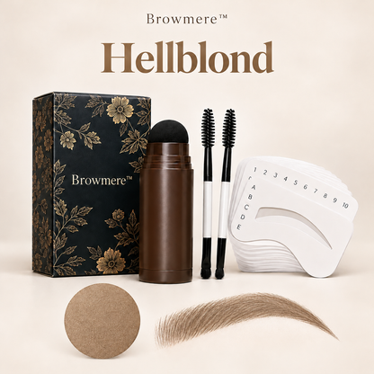 Browmere™ | Wasserfestes Augenbrauen-Stempel- & Schablonen-Set für sofort volle, perfekt geformte Augenbrauen | 1+1 GRATIS