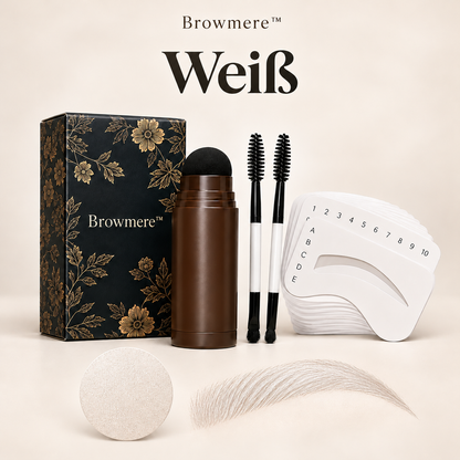 Browmere™ | Wasserfestes Augenbrauen-Stempel- & Schablonen-Set für sofort volle, perfekt geformte Augenbrauen | 1+1 GRATIS