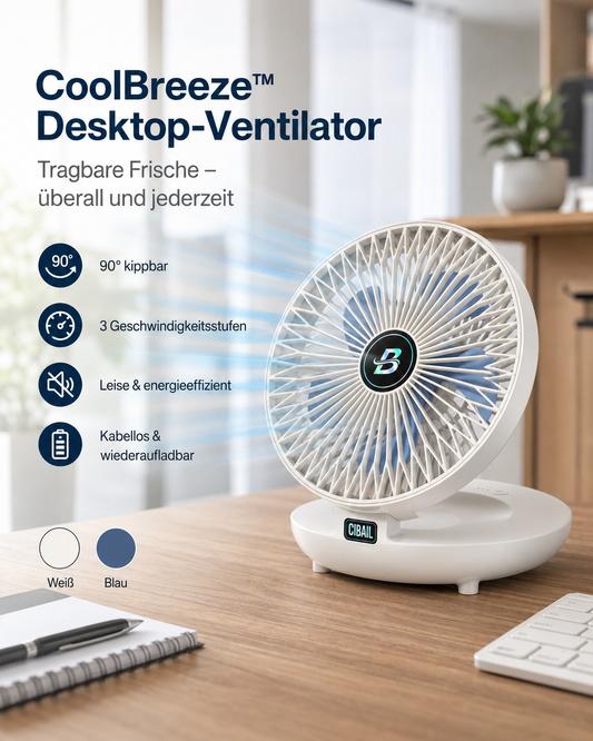 Fast ausverkauft: CoolBreeze™ Tischventilator [Letzter Tag Rabatt]