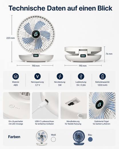 Fast ausverkauft: CoolBreeze™ Tischventilator