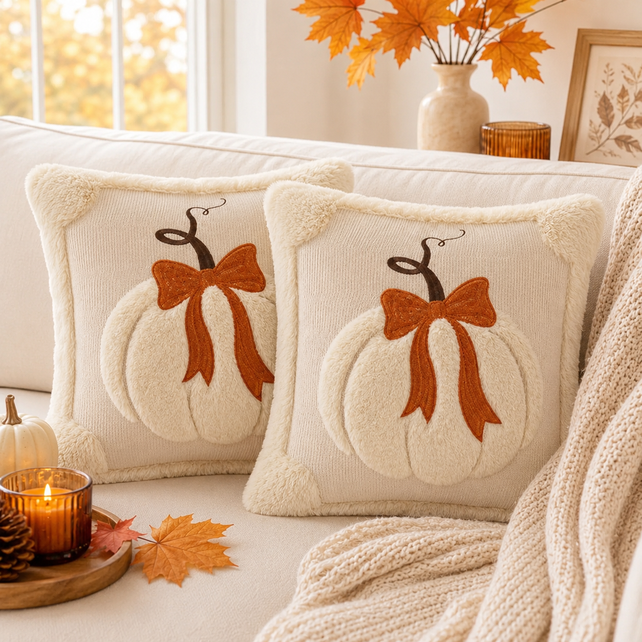 CozyPumpkin™ – Flauschige Herbst-Kissenbezüge für gemütliche Herbstmomente