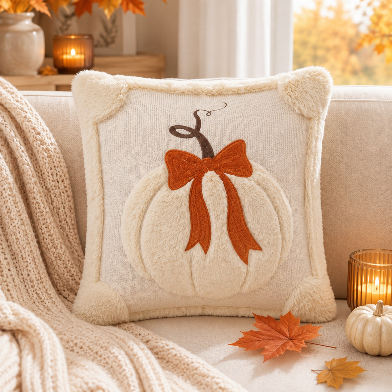CozyPumpkin™ – Flauschige Herbst-Kissenbezüge für gemütliche Herbstmomente