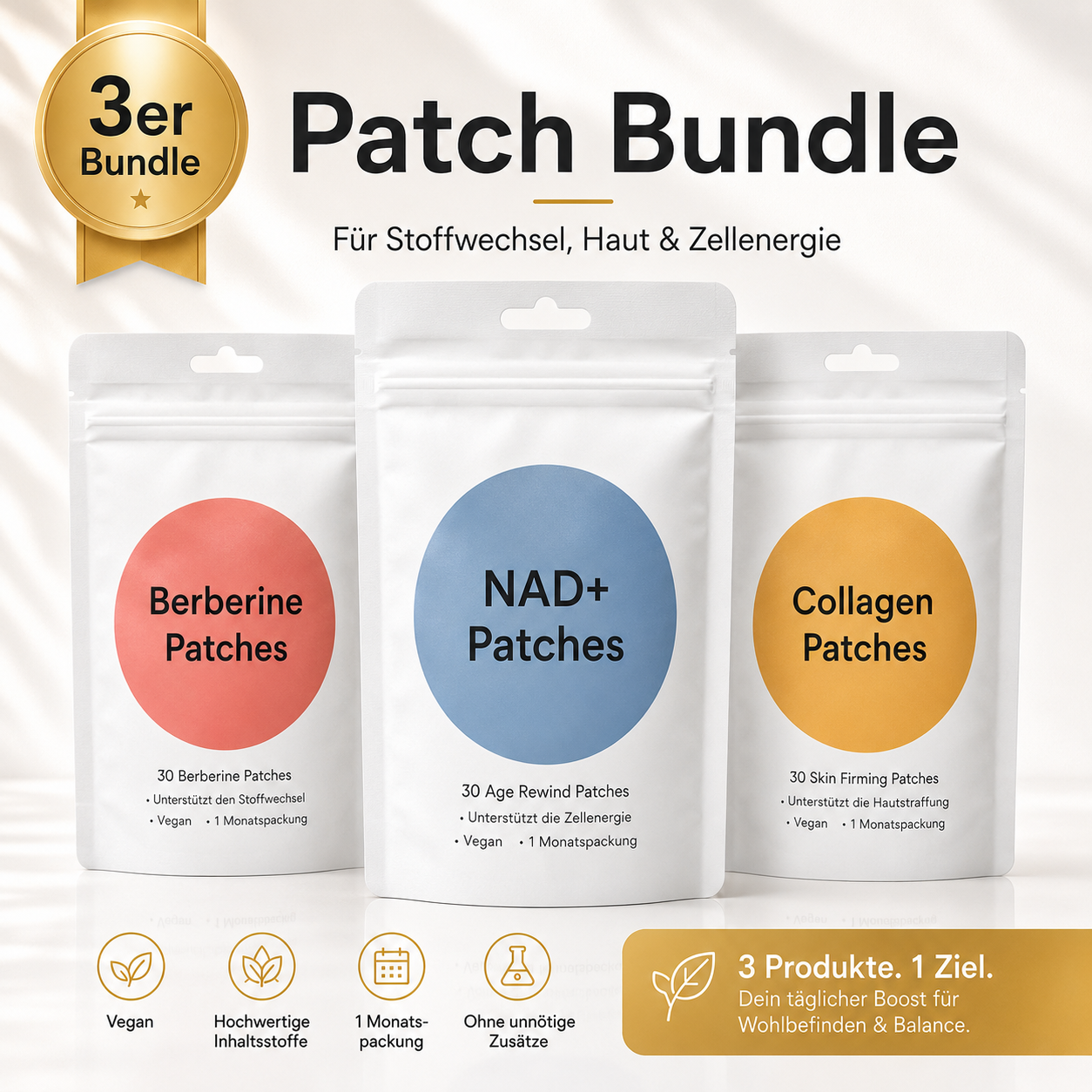 Moringa · 𝗕erberin ＆ NAD＋10-IN-1 𝗙ortschrittliches 𝗡ano-Mikronadel-𝑷𝒇𝒍𝒂𝒔𝒕𝒆𝒓 - Für Adipositas, Herz-Kreislauf-Gesundheit, Diabetes, Schlafapnoe, Gelenkprobleme u.v.m.