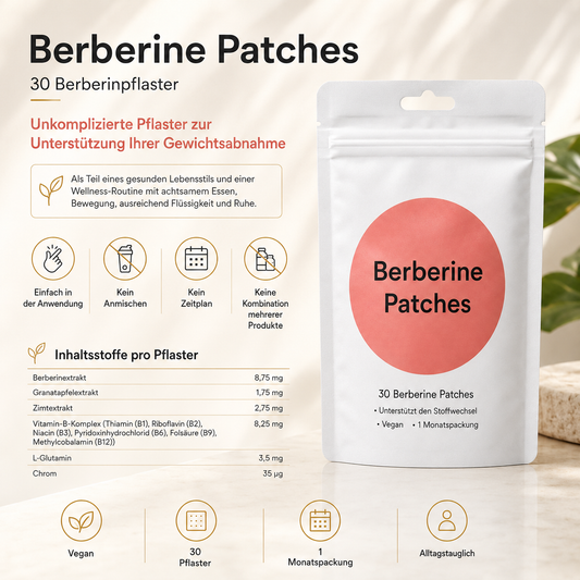 Moringa · 𝗕erberin ＆ NAD＋10-IN-1 𝗙ortschrittliches 𝗡ano-Mikronadel-𝑷𝒇𝒍𝒂𝒔𝒕𝒆𝒓 - Für Adipositas, Herz-Kreislauf-Gesundheit, Diabetes, Schlafapnoe, Gelenkprobleme u.v.m.