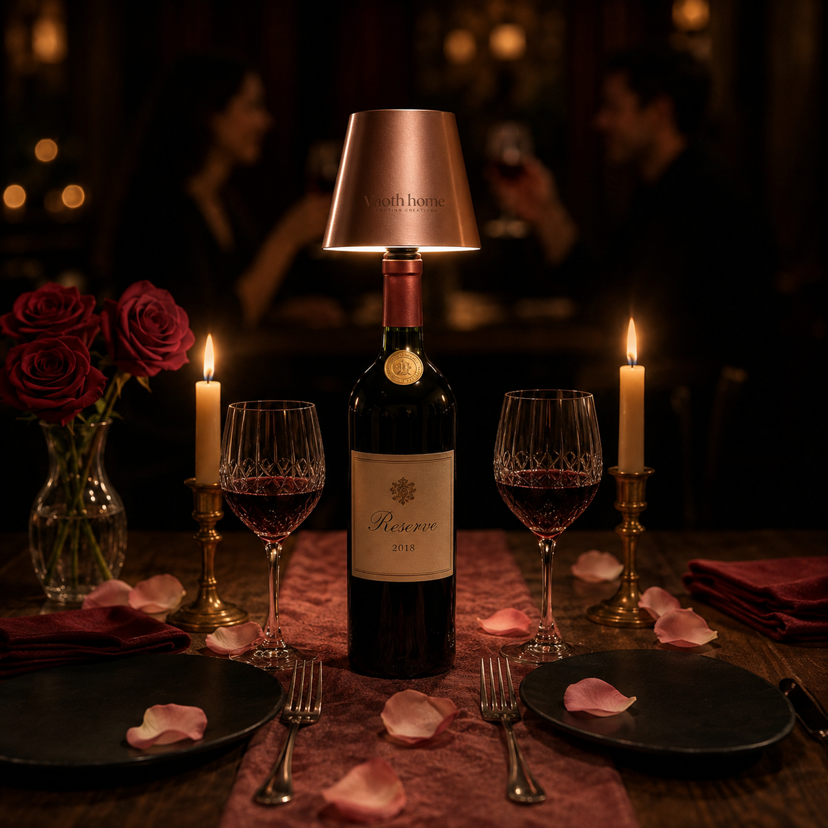 Luminova™ – Kabellose Flaschenlampe mit USB-C