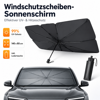 Nie wieder in ein überhitztes Auto einsteigen – Windschutzscheiben-Sonnenschirm für Auto, SUV & LKW