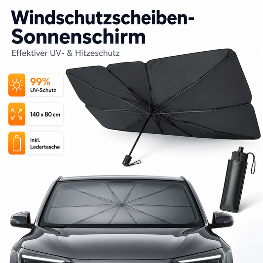 Nie wieder in ein überhitztes Auto einsteigen – Windschutzscheiben-Sonnenschirm für Auto, SUV & LKW