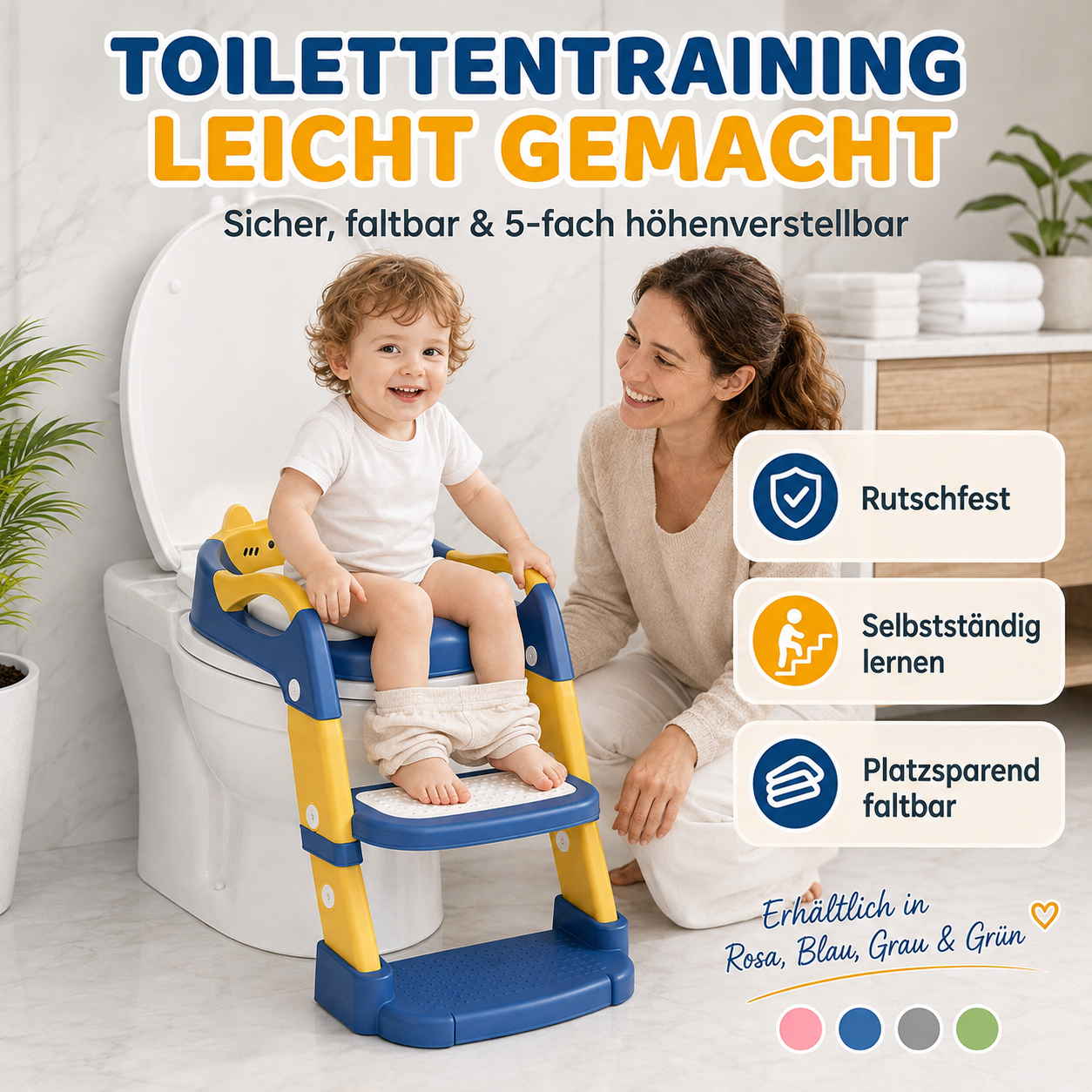 Potty Training Seat™ - Toilettentraining für die Kleinsten - Faltbares-Töpfchen