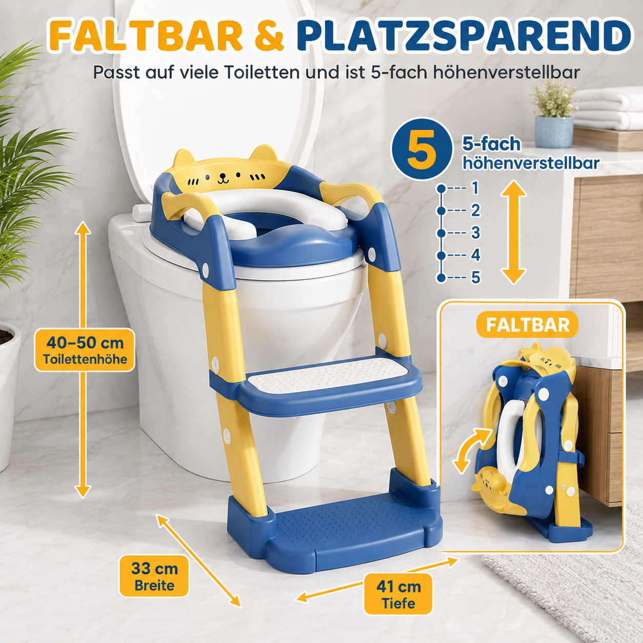 Potty Training Seat™ - Toilettentraining für die Kleinsten - Faltbares-Töpfchen