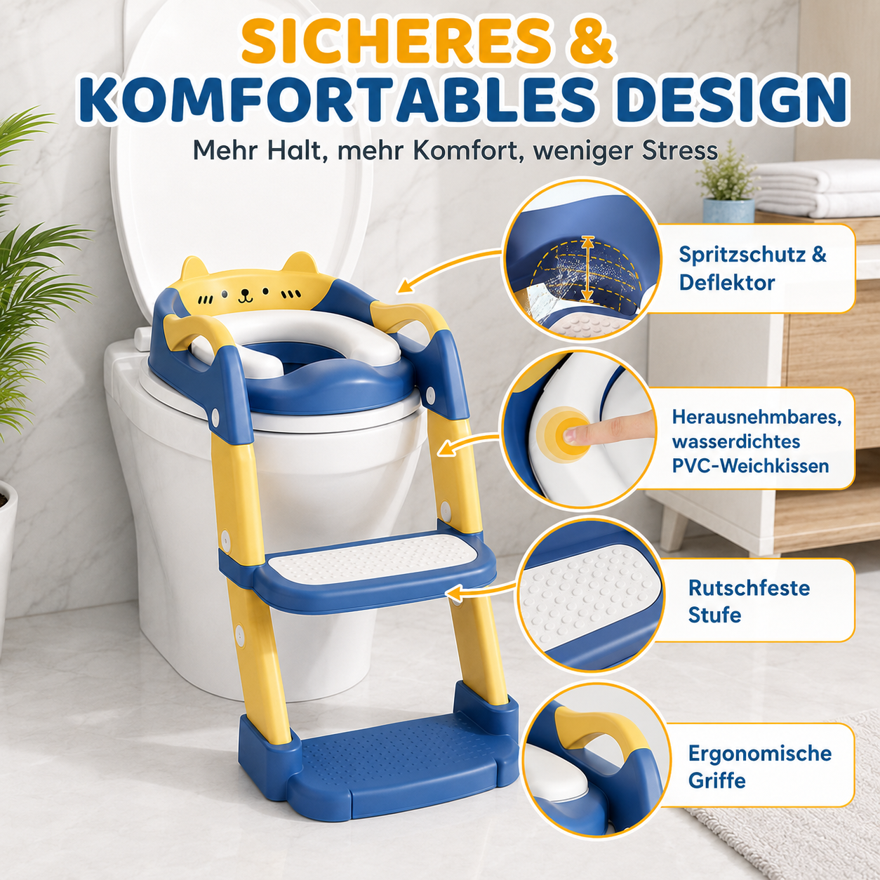 Potty Training Seat™ - Toilettentraining für die Kleinsten - Faltbares-Töpfchen