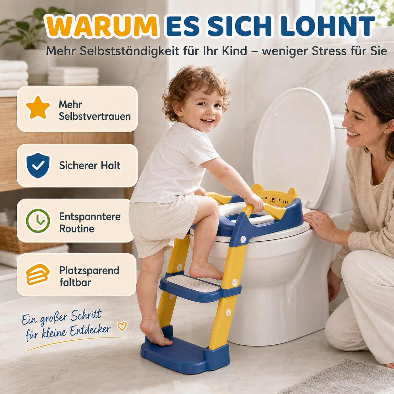 Potty Training Seat™ - Toilettentraining für die Kleinsten - Faltbares-Töpfchen