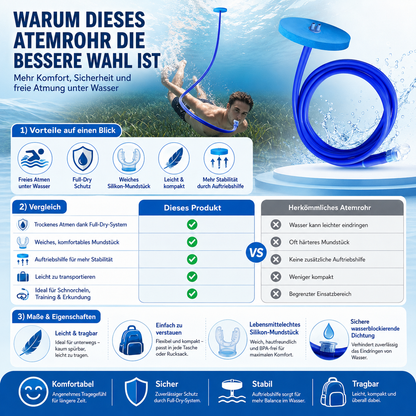Entdecken Sie die Unterwasserwelt – frei, ruhig und ohne ständiges Auftauchen