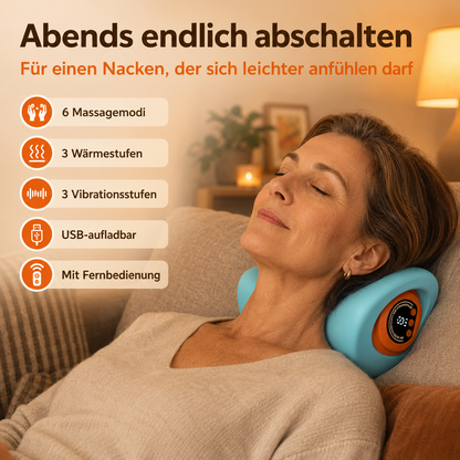 Nackora™ – 3-in-1 Nackenmassagegerät mit Wärme, EMS und Vibration