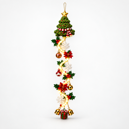 NoelGlow – Illuminated Cascading Christmas Door Hanger
