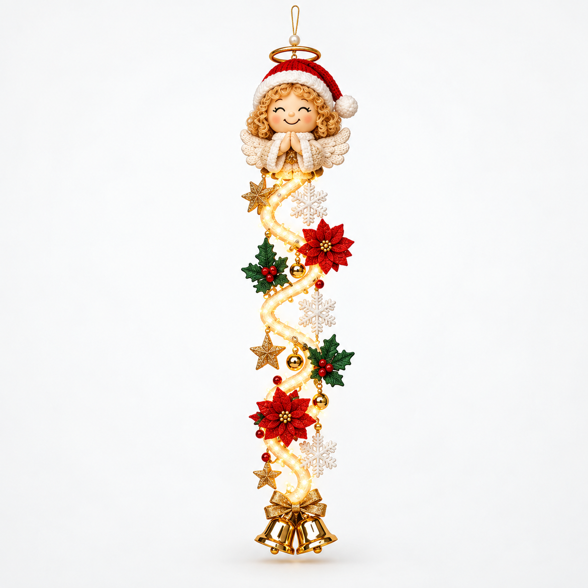 NoelGlow – Illuminated Cascading Christmas Door Hanger