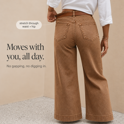 Longline Denim Look™ – Trendige High-Waist-Herbstjeans mit weitem Bein im Vintage-Look 🍂