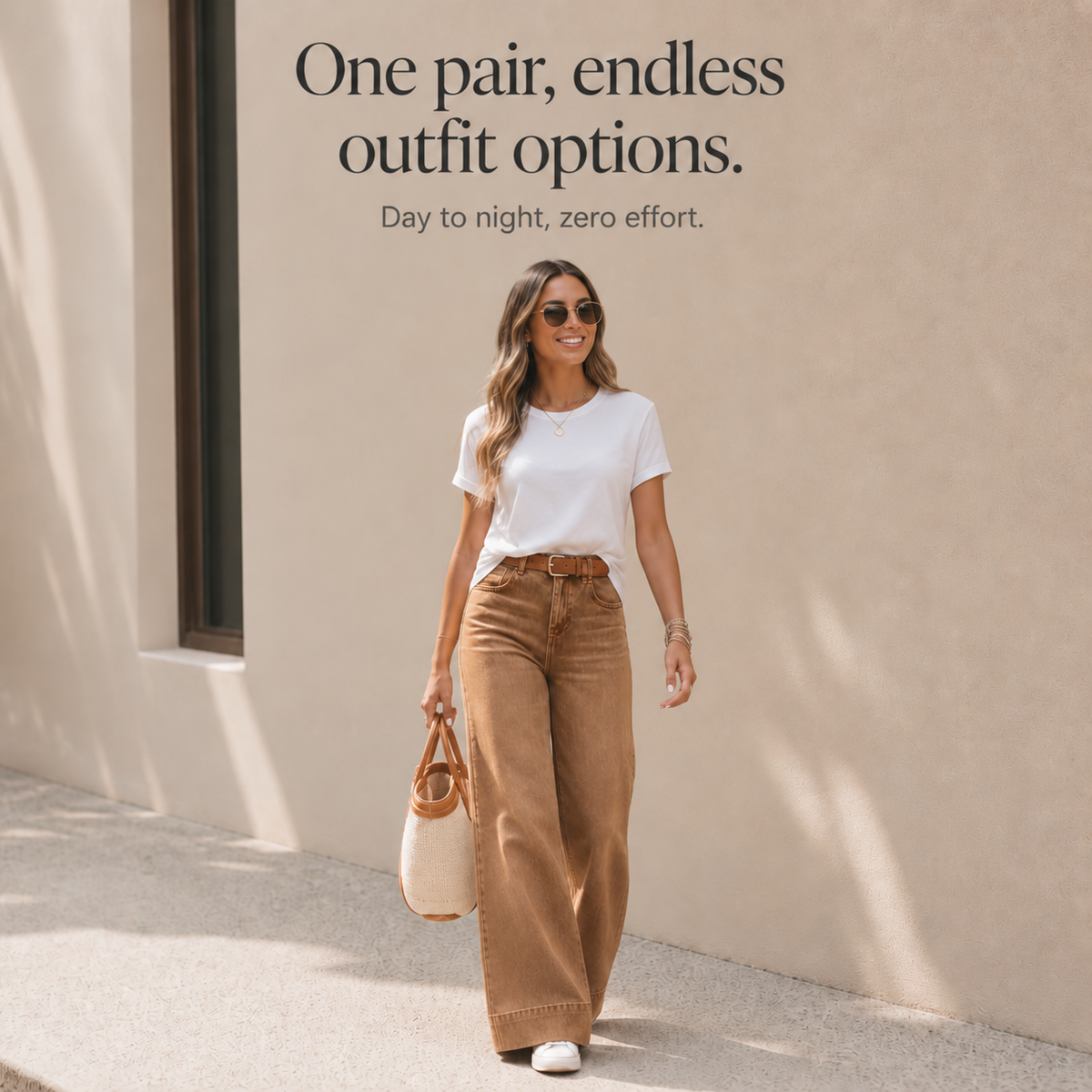 Longline Denim Look™ – Trendige High-Waist-Herbstjeans mit weitem Bein im Vintage-Look 🍂