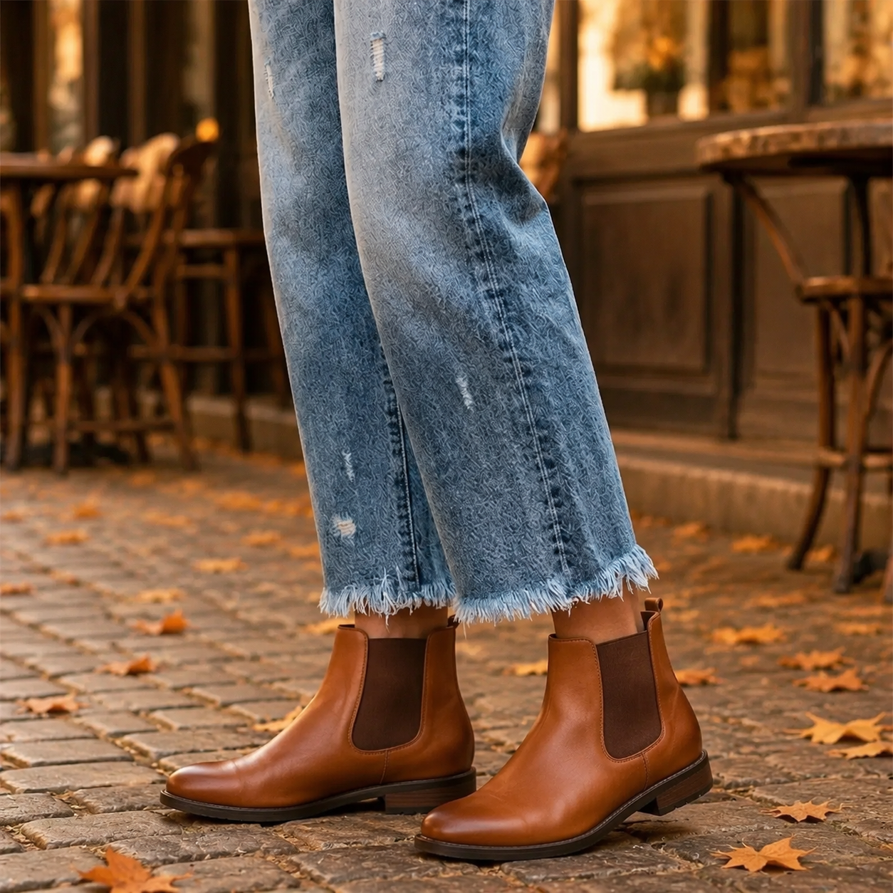 AutumnFringe™ – Vintage Jeans mit Fransen-Saum | Dein neuer Herbst-Favorit 🍂