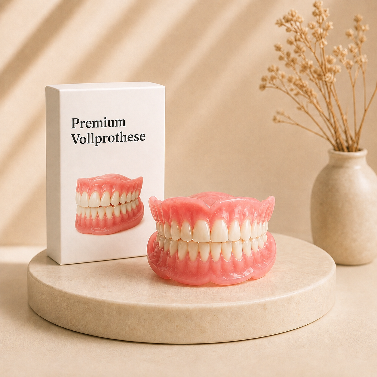 Premium Zahnprothese – Optional mit Ultraschall-Reiniger für tägliche Tiefenpflege