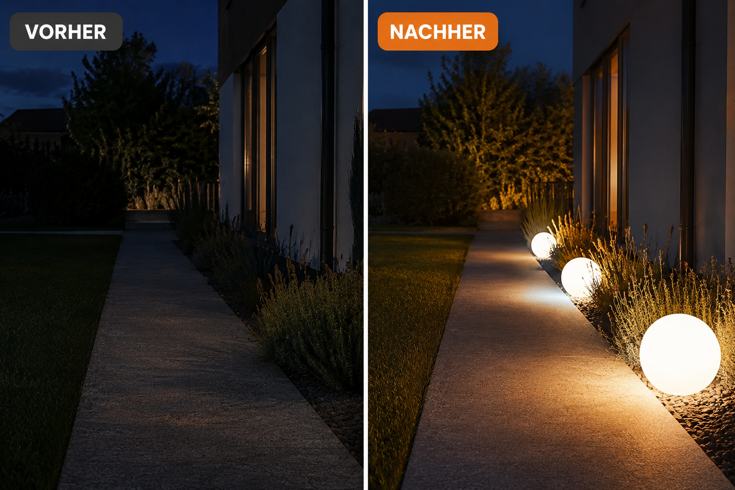 LED Kugelleuchten für Garten, Terrasse & Poolbereich