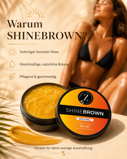 1+1 GRATIS | ShineBrown Intensiv Tanning Gel | Selbstbräuner mit Pflegeeffekt für natürlichen Glow