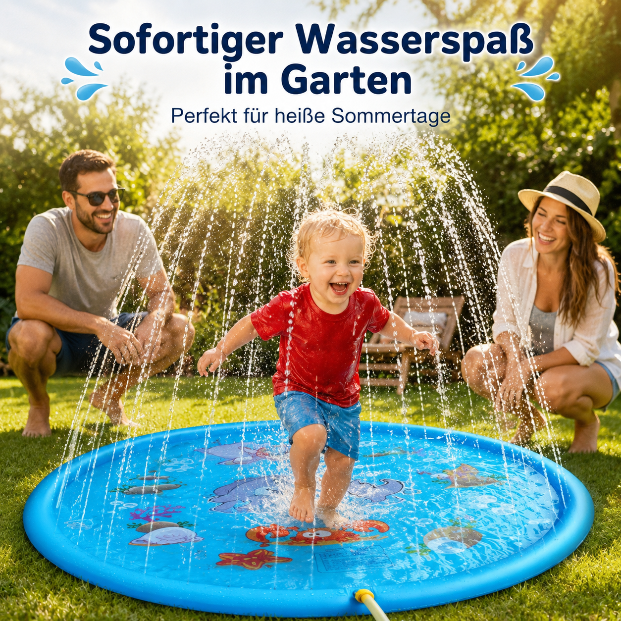 SplashPad™ | Schneller Wasserspaß für Kinder – perfekt für heiße Sommertage [Letzter Tag Rabatt]