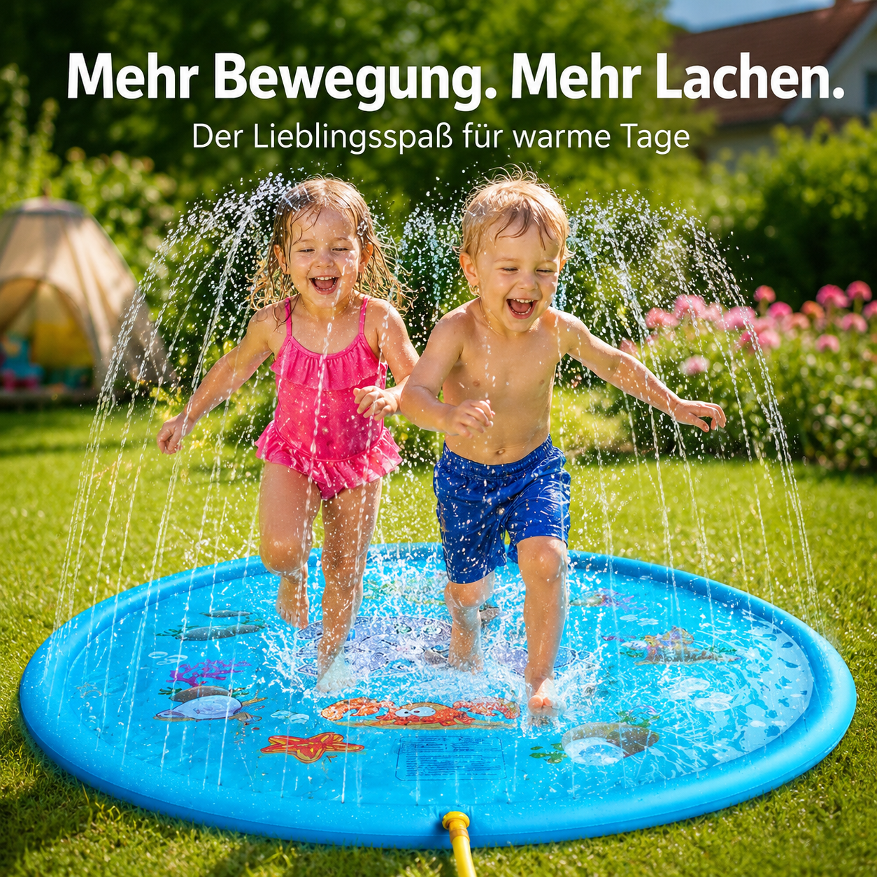 SplashPad™ | Schneller Wasserspaß für Kinder – perfekt für heiße Sommertage [Letzter Tag Rabatt]
