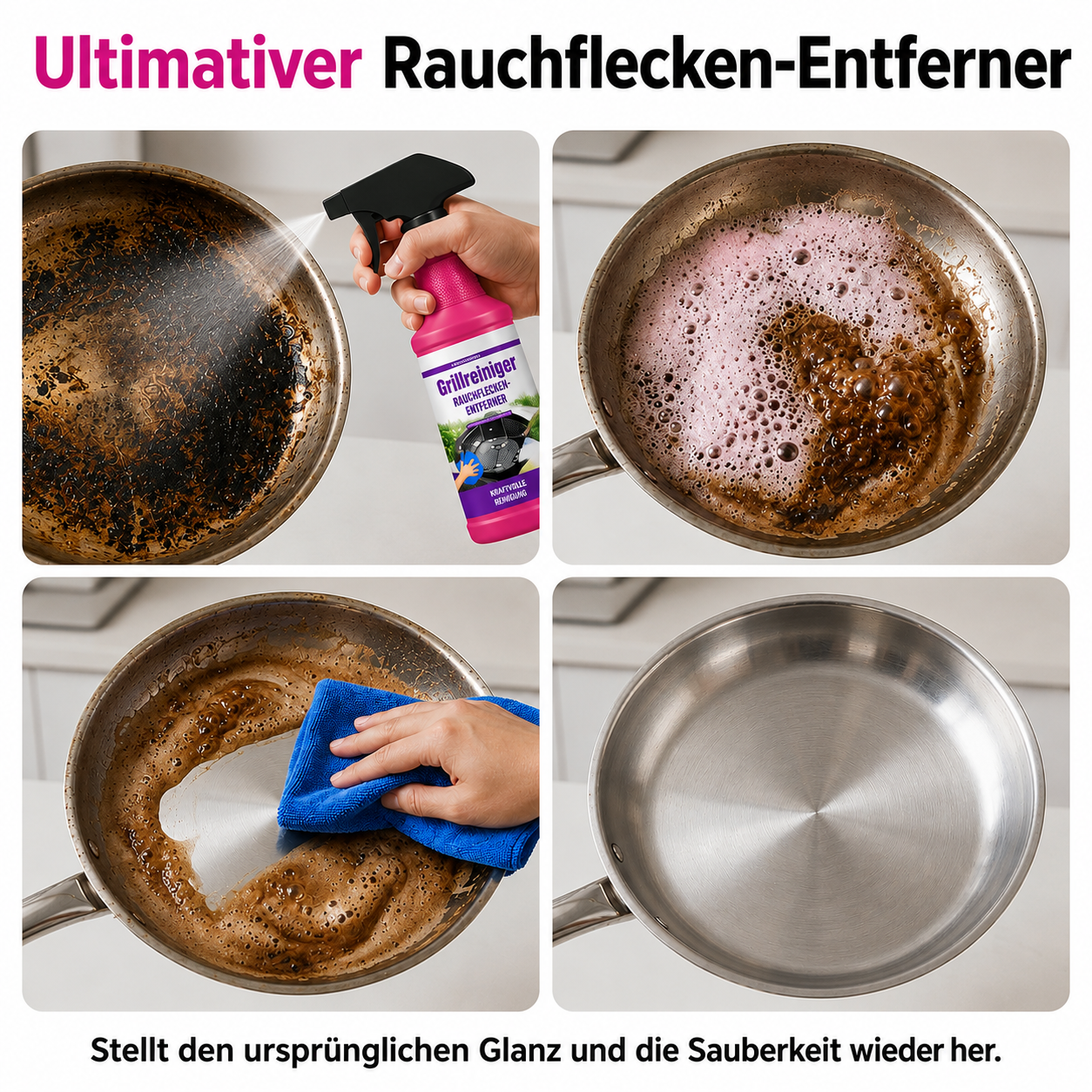 50% Rabatt | GrillGlow™ - Mühelose Sprüh- und Wisch-Reinigungskraft für den Grill