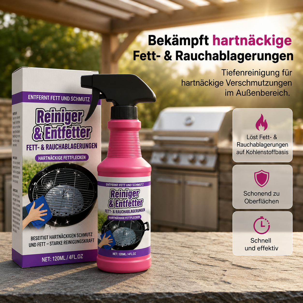 50% Rabatt | GrillGlow™ - Mühelose Sprüh- und Wisch-Reinigungskraft für den Grill