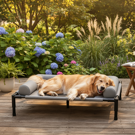 Pawraise™ | Erhöhtes Outdoor-Hundebett mit Belüftung