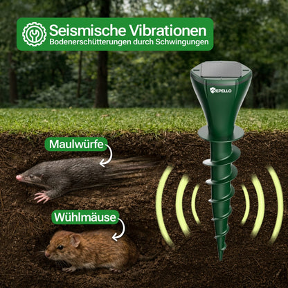 2x Sonic Pulse Pro™ | Abwehr gegen Maulwürfe, Wühlmäuse und Schlangen