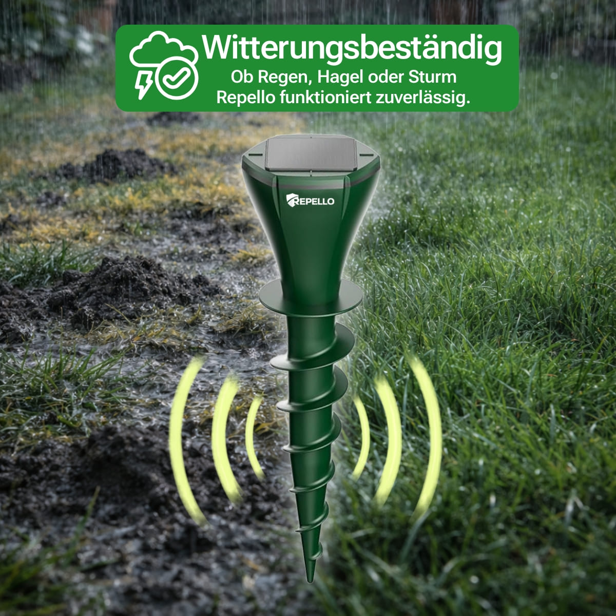 2x Sonic Pulse Pro™ | Abwehr gegen Maulwürfe, Wühlmäuse und Schlangen